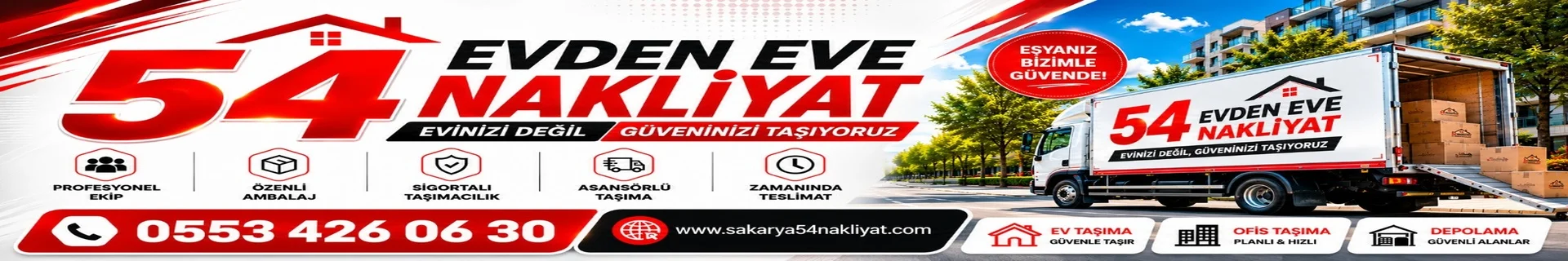 54 Evden Eve Nakliyat Sakarya güvenli taşımacılık banner